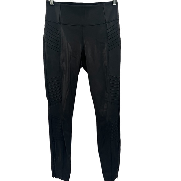 Athleta‎ Delancey Gleam Moto Tight In Black. Size Small - Picture 1 of 10